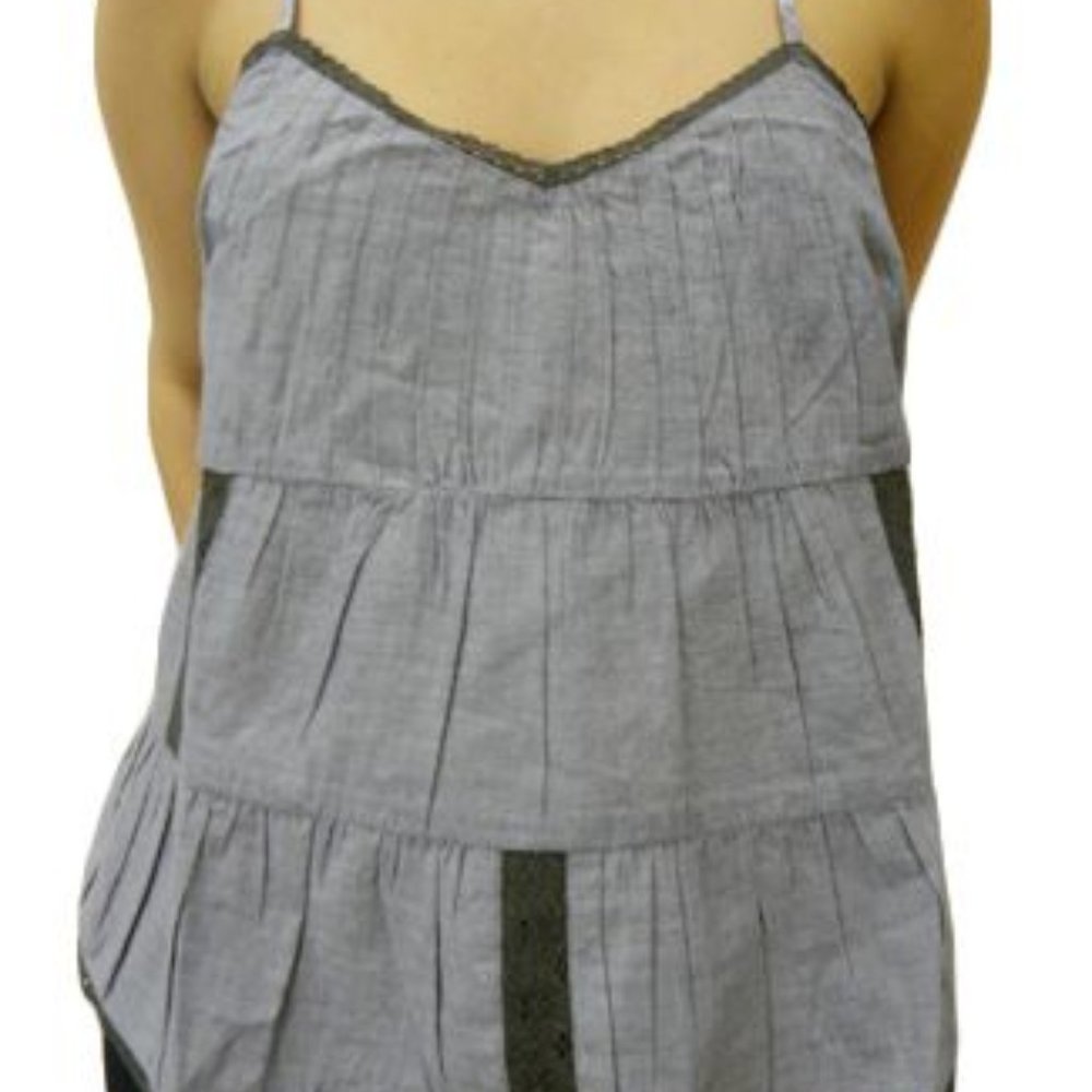 Billabong Chambray Lace Trimmed Cami Tank - Picture 3 of 5